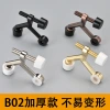 Thickened American zinc alloy hinge door top adjustable door stop K-type door top three-pronged door top anti-rust coating Specification image